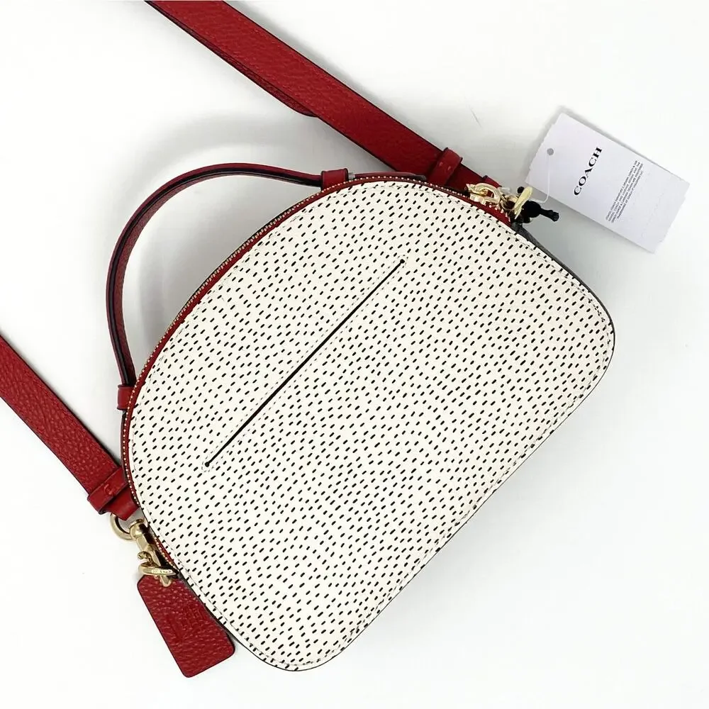Coach Disney Mickey Mouse X Keith Haring Serena Satchel Chalk Leather C7234